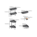 Gray contemporary bathroom accessory set Brushed gray bath shelf/toilet paper holder/towel bar