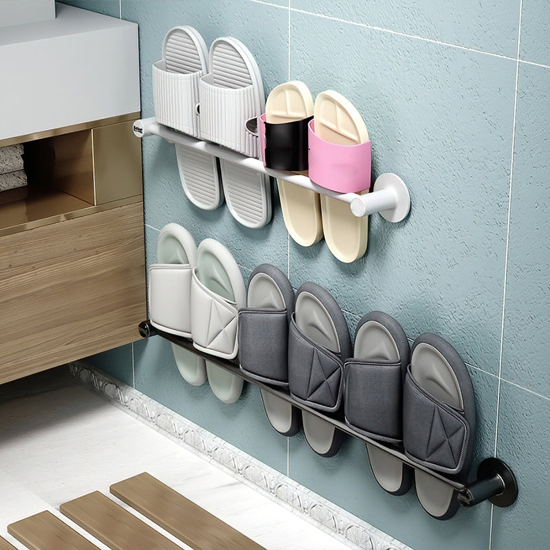 2-piece modern bathroom accessory set metal slipper rack/towel bar