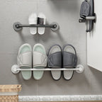 2-piece modern bathroom accessories set metal slipper rack/towel bar