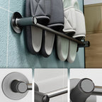 2-piece modern bathroom accessories set metal slipper rack/towel bar