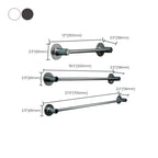 2-piece modern bathroom accessory set metal slipper rack/towel bar