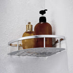 3-piece modern bathroom accessory set aluminum bathroom shelf in silver