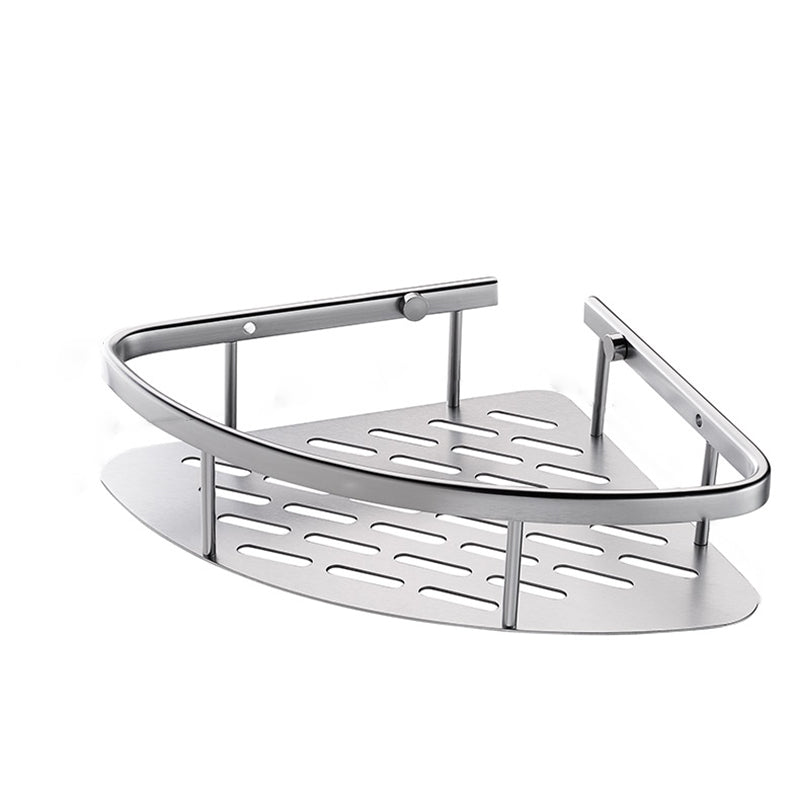 3-piece modern bathroom accessory set aluminum bathroom shelf in silver