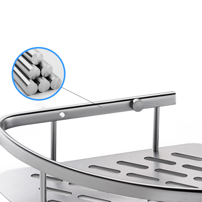 3-piece modern bathroom accessory set aluminum bathroom shelf in silver