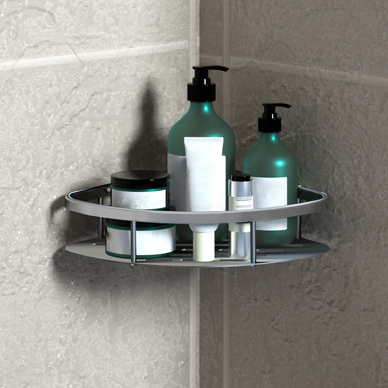 3-piece modern bathroom accessory set aluminum bathroom shelf in silver