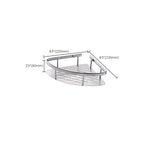 3-piece modern bathroom accessory set aluminum bathroom shelf in silver
