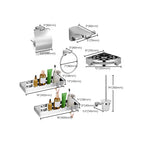 Silver Bathroom Accessories Hardware Set Modern Bathroom Accessories Kit