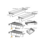 Silver Bathroom Accessories Hardware Set Modern Bathroom Accessories Kit