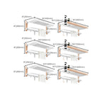 White 7-piece bathroom accessory set wood and metal bath set