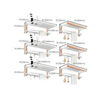 White 7-piece bathroom accessory set wood and metal bath set