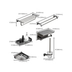 Modern Bathroom Accessories Hardware Set Gray Bathroom Accessories Set