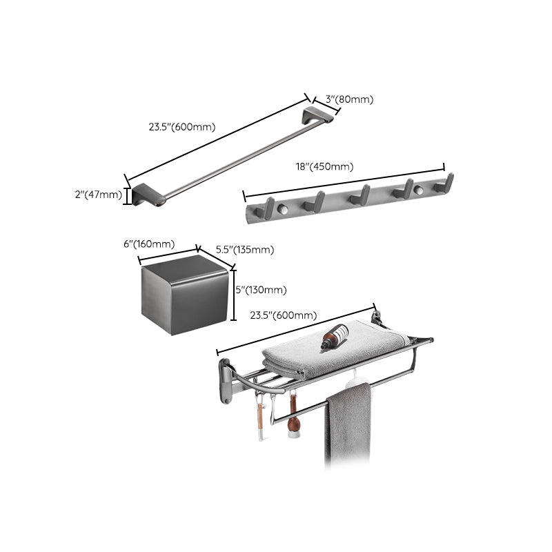 Modern Bathroom Accessories Hardware Set Gray Bathroom Accessories Set