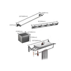 Modern Bathroom Accessories Hardware Set Gray Bathroom Accessories Set