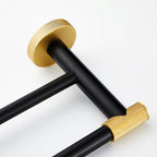 5-piece modern bathroom accessory set made of black brass bathroom hardware