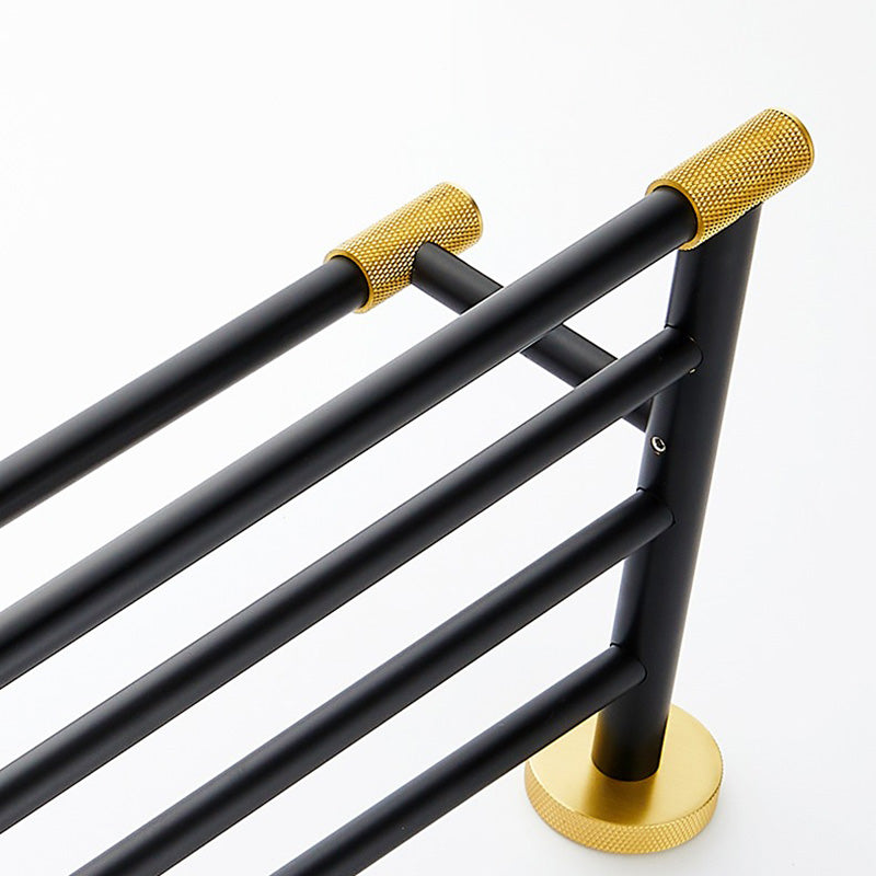 5-piece modern bathroom accessory set made of black brass bathroom hardware
