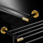 5-piece modern bathroom accessory set made of black brass bathroom hardware