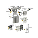 5-piece modern bathroom accessory set made of black brass bathroom hardware