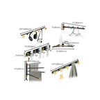 5-piece modern bathroom accessory set made of black brass bathroom hardware