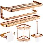 5-piece Vintage Bathroom Accessory Set Brass Bathroom Fittings Set