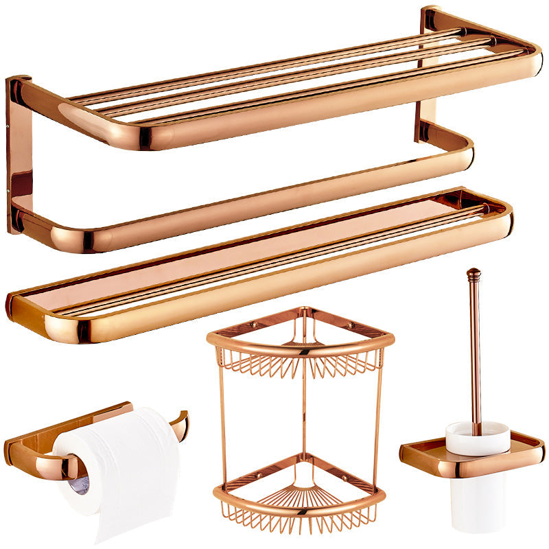 5-piece Vintage Bathroom Accessory Set Brass Bathroom Fittings Set