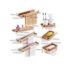 5-piece Vintage Bathroom Accessory Set Brass Bathroom Fittings Set