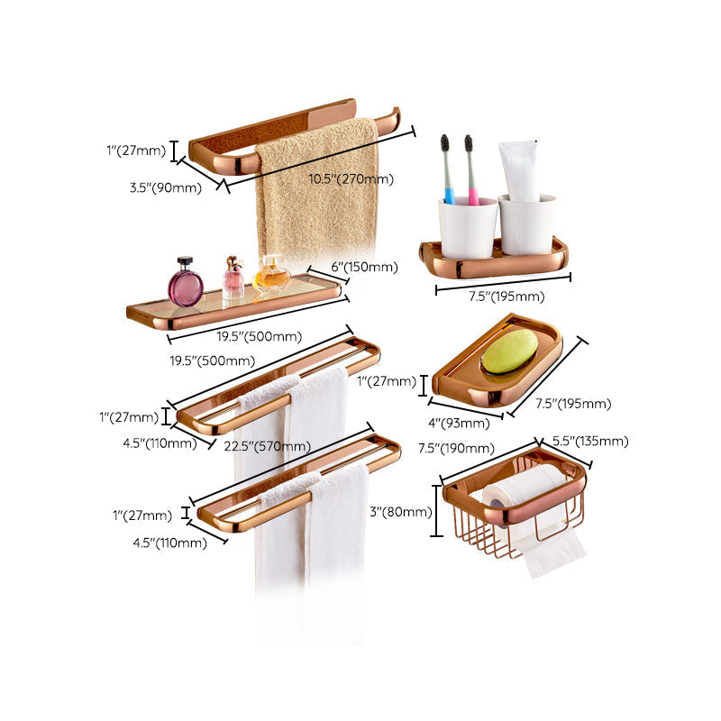 5-piece Vintage Bathroom Accessory Set Brass Bathroom Fittings Set