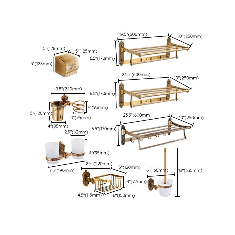 Traditional Bathroom Accessories Set Gold Bathroom Accessories Kit