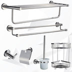 Chrome Traditional Bathroom Accessories Set Stainless Steel Bathroom Set