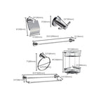 Chrome Traditional Bathroom Accessories Set Stainless Steel Bathroom Set