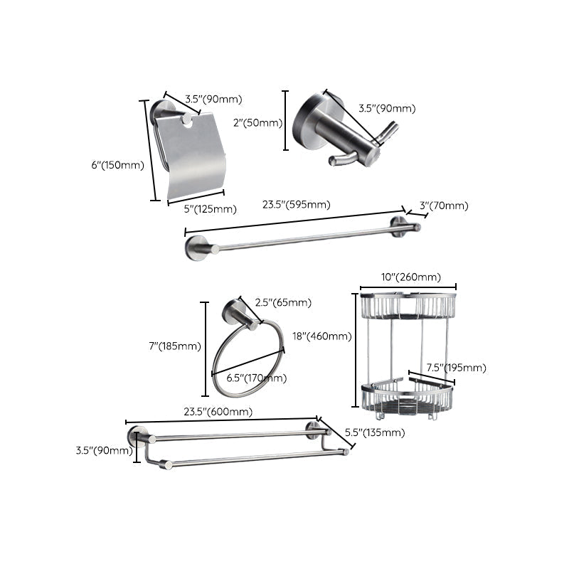 Chrome Traditional Bathroom Accessories Set Stainless Steel Bathroom Set