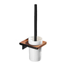 7-piece bathroom accessory set wood and metal bathroom accessory hardware set