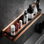 7-piece bathroom accessory set wood and metal bathroom accessory hardware set