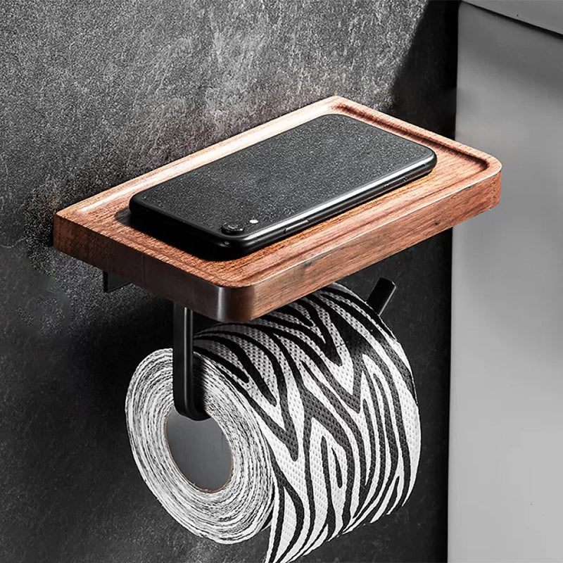 7-piece bathroom accessory set wood and metal bathroom accessory hardware set