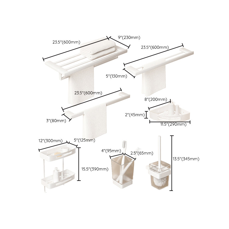 Modern Bathroom Accessories Set White Bathroom Accessories Hardware Set