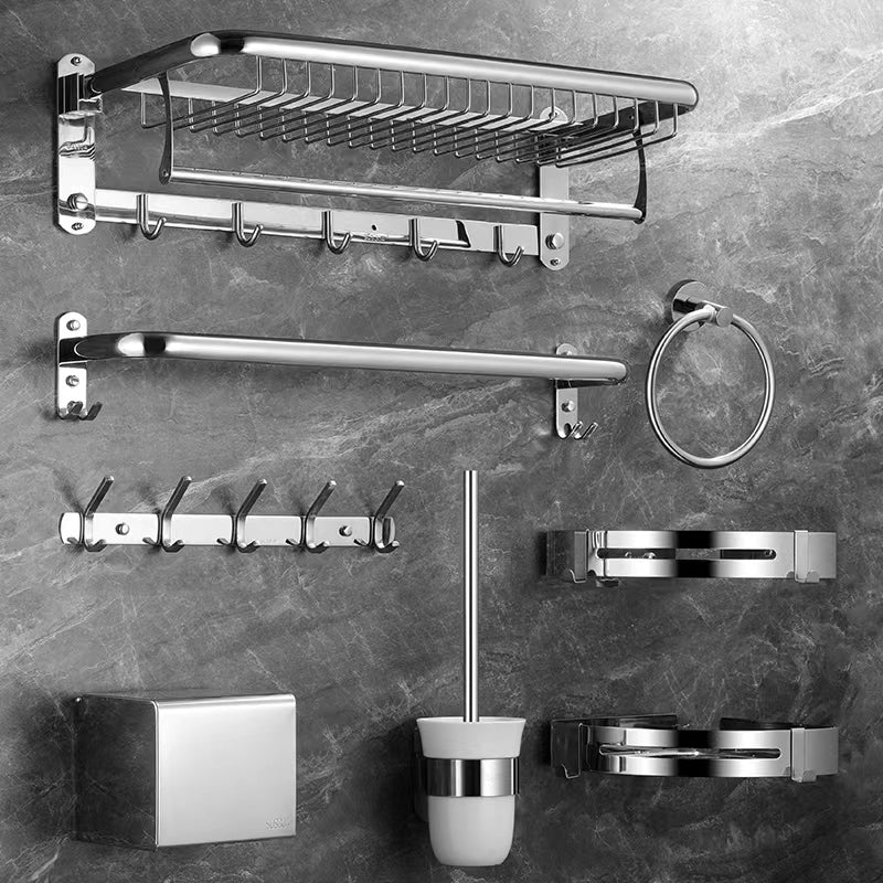 Modern Bathroom Accessories Set Silver Bathroom Accessories Hardware Set