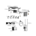 Modern Bathroom Accessories Set Silver Bathroom Accessories Hardware Set