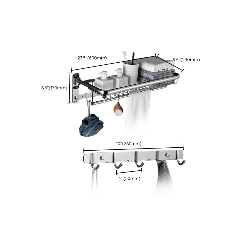 Modern Bathroom Accessories Set Silver Bathroom Accessories Hardware Set