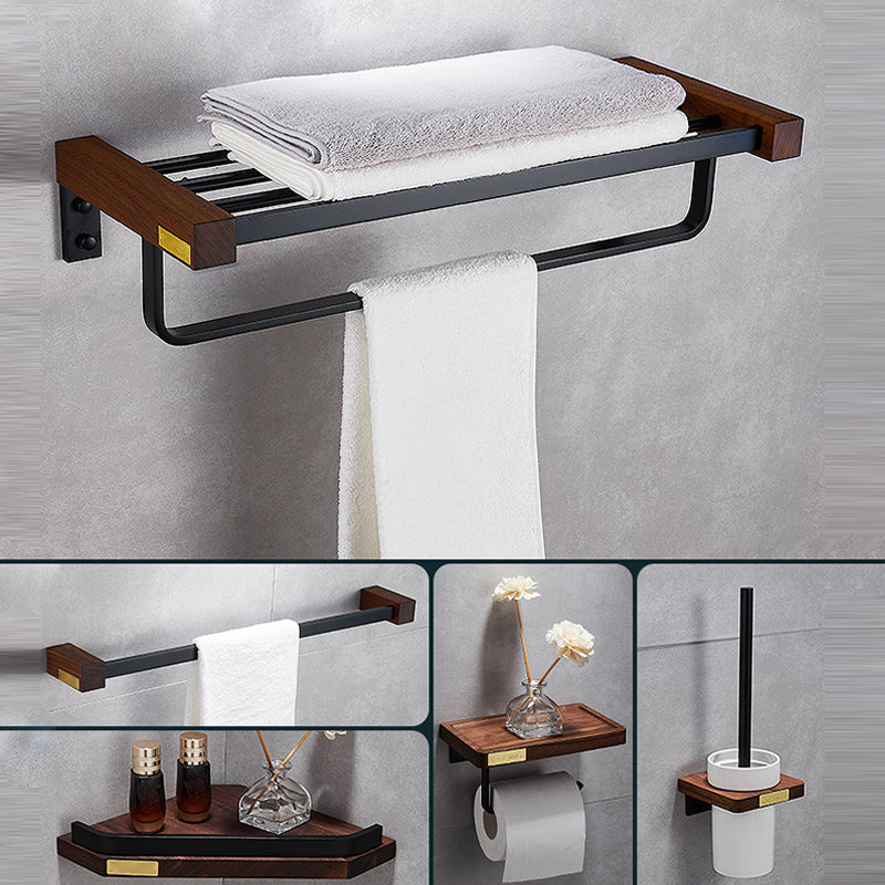 Metal Bathroom Accessories Set Walnut Brown Bathroom Accessories Set