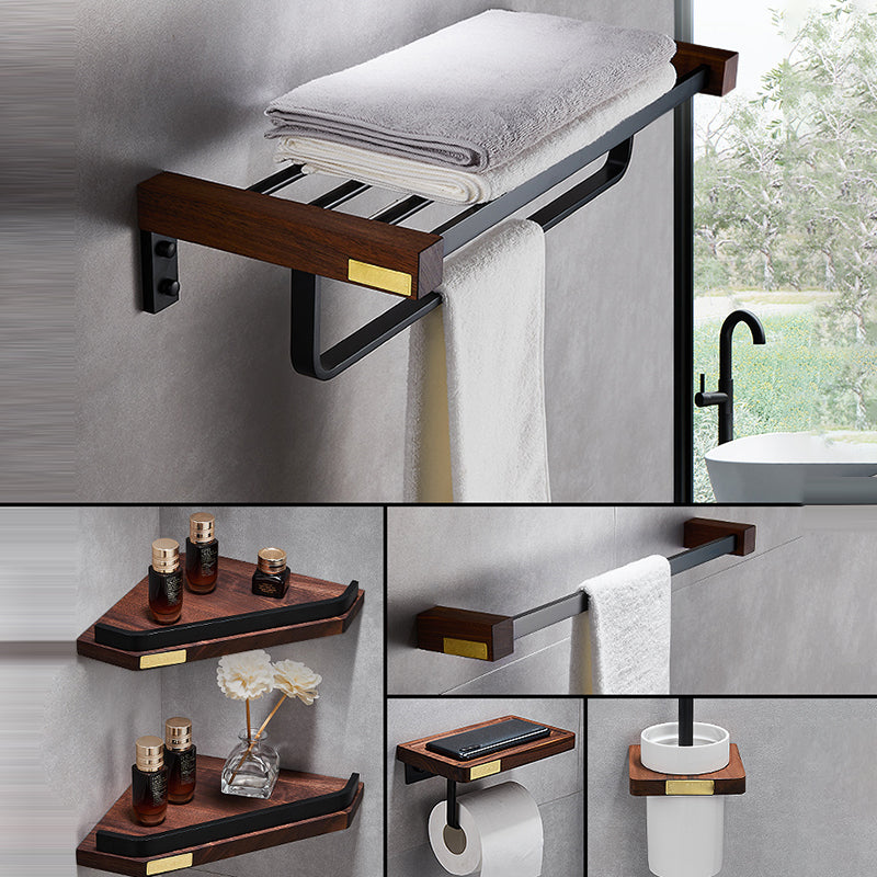 Metal Bathroom Accessories Set Walnut Brown Bathroom Accessories Set