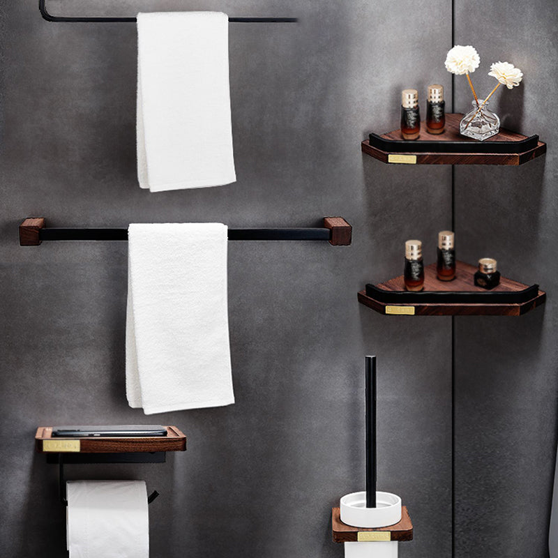 Metal Bathroom Accessories Set Walnut Brown Bathroom Accessories Set