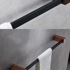 Metal Bathroom Accessories Set Walnut Brown Bathroom Accessories Set