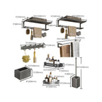 Modern Bathroom Accessory Set Gray Bathroom Accessories Hardware Set