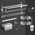 Modern Bathroom Hardware Set Silver Bathroom Accessories Hardware Set
