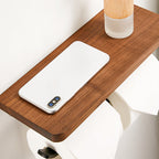 Walnut Brown Bathroom Accessory Set Metal Folding Bath Hardware Set