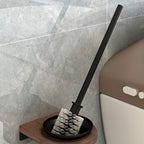 7-piece bathroom accessory set metal bath set with wood accents