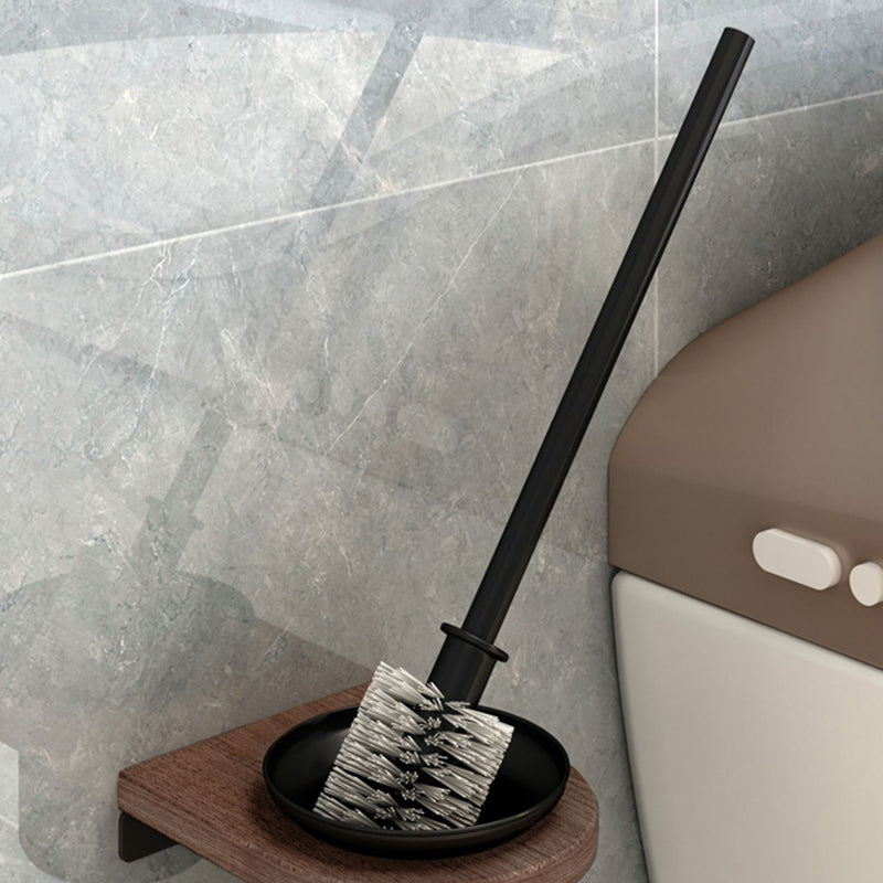 7-piece bathroom accessory set metal bath set with wood accents