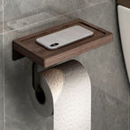 7-piece bathroom accessory set metal bath set with wood accents