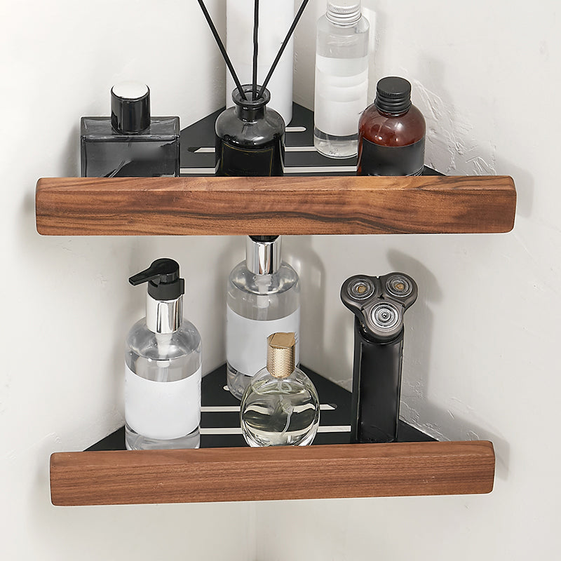Solid Wood Bathroom Accessories Set Folding Metal Bathroom Accessories