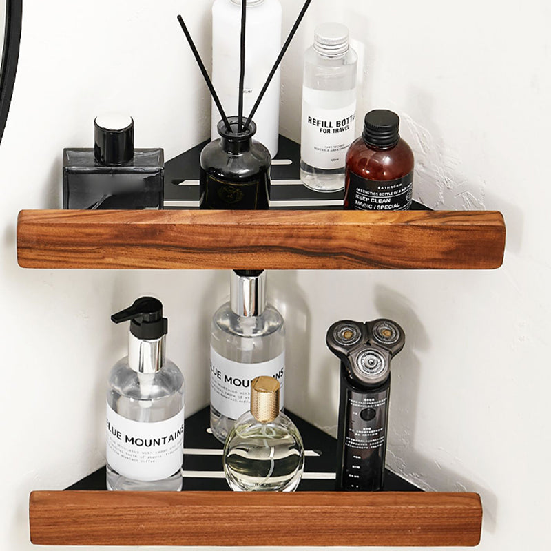 Solid Wood Bathroom Accessories Set Folding Metal Bathroom Accessories