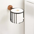 Solid Wood Bathroom Accessories Set Folding Metal Bathroom Accessories